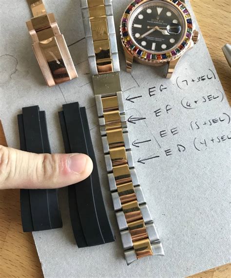 rolex style bands oyster band|Rolex oysterflex size chart.